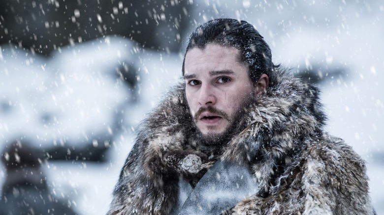 Jon Snow endures the cold north of the Wall