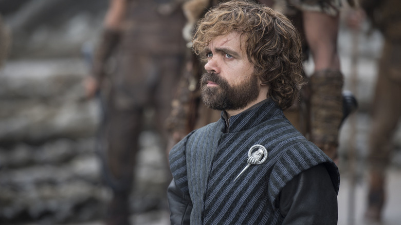 Tyrion Hand of the King pin standing frowning