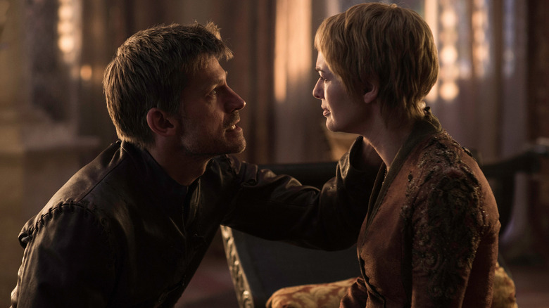 Jaime touching Cersei's face