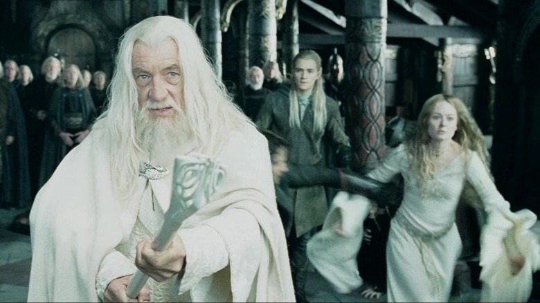 Gandalf the White helps Theoden