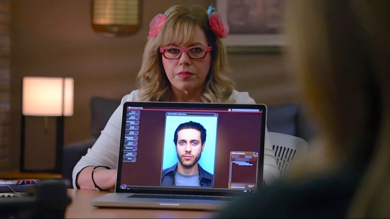 Penelope Garcia showing off laptop