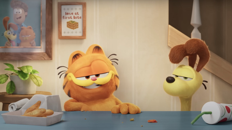 Garfield and Odie together