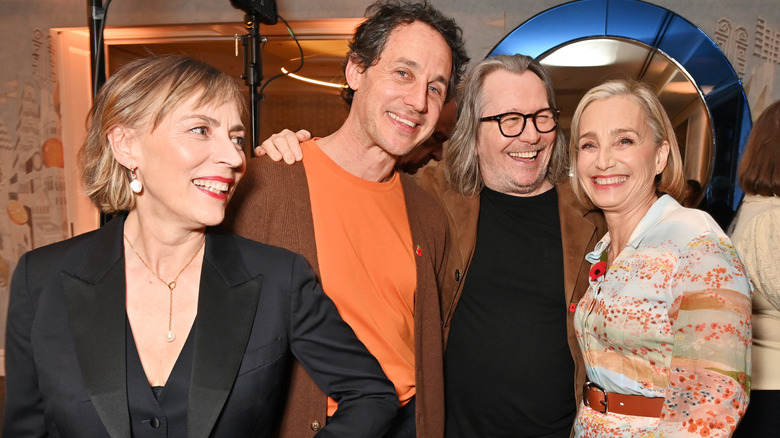 Gary Oldman poses with his Slow Horses family