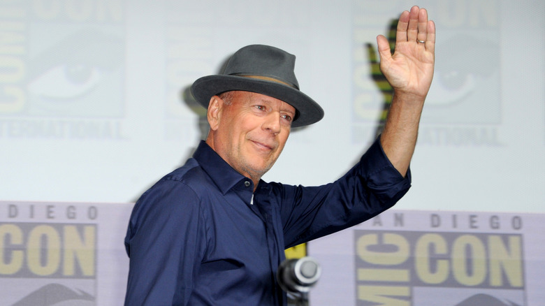 Bruce Willis waving