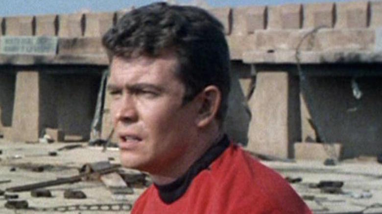 Jerry Ayres wears a red shirt