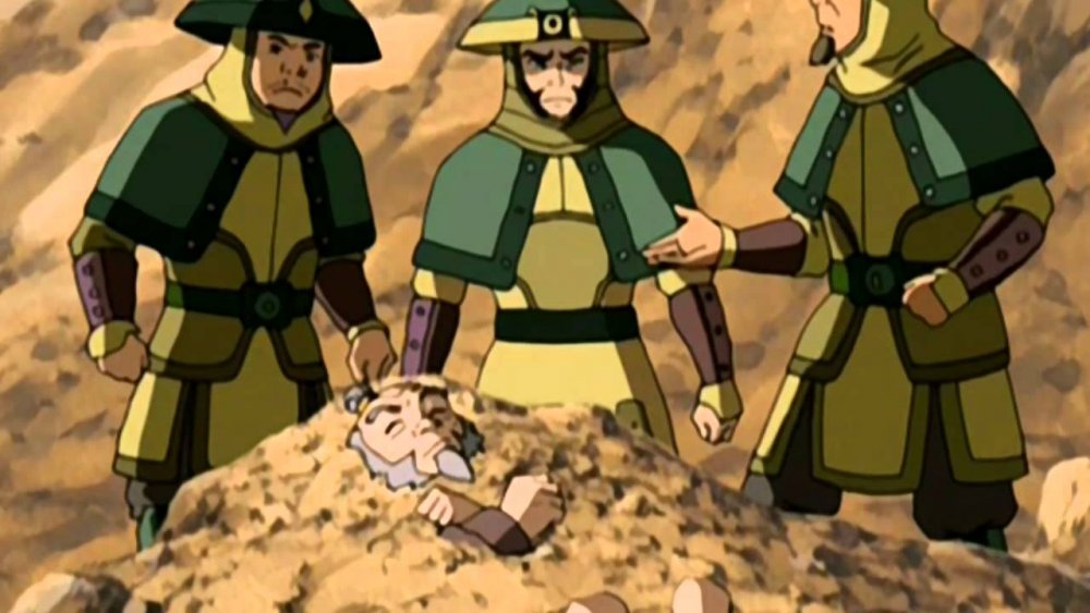 Iroh captured by Earthbenders in Avatar: The Last Airbender