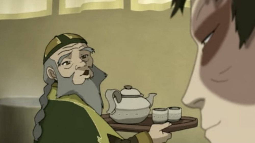 Iroh disguised as an Earth Kingdom citizen in Avatar: The Last Airbender