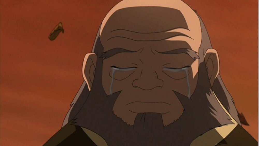 Iroh mourning Lu Ten in Avatar: The Last Airbender