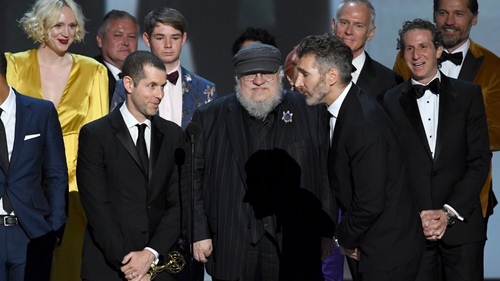 David Benioff and D.B. Weiss with George R.R. Martin