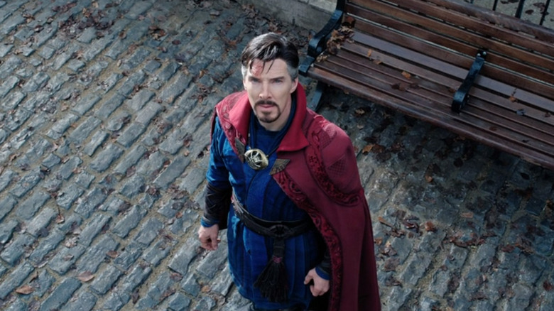 Doctor Strange looking up