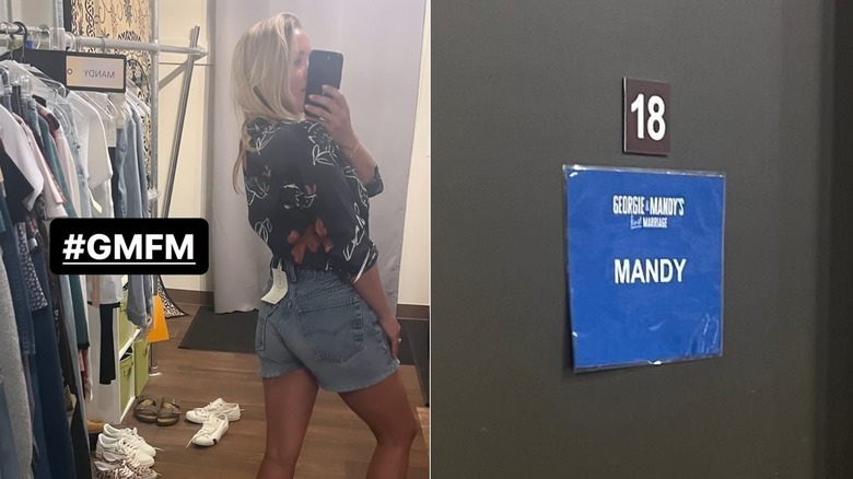 Emily Osment posing in dressing room