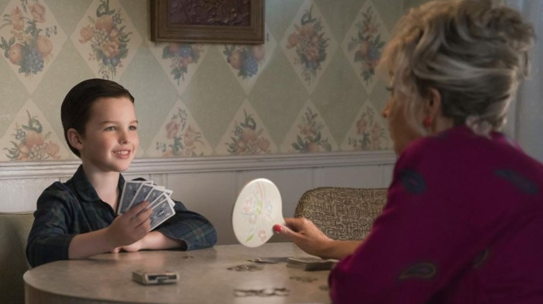 Sheldon and MeeMaw playing cards