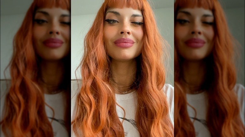 Jameela Jamil in a Titania wig