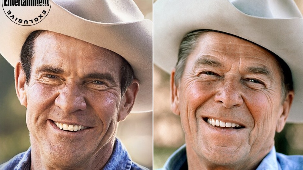 Dennis Quaid and Ronald Reagan