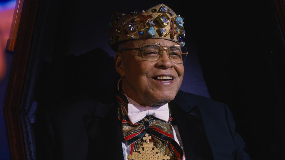 James Earl Jones wearing a crown