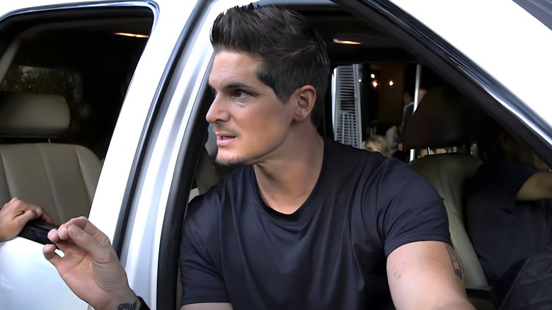 Zak Bagans looking serious with tiny marks on arm