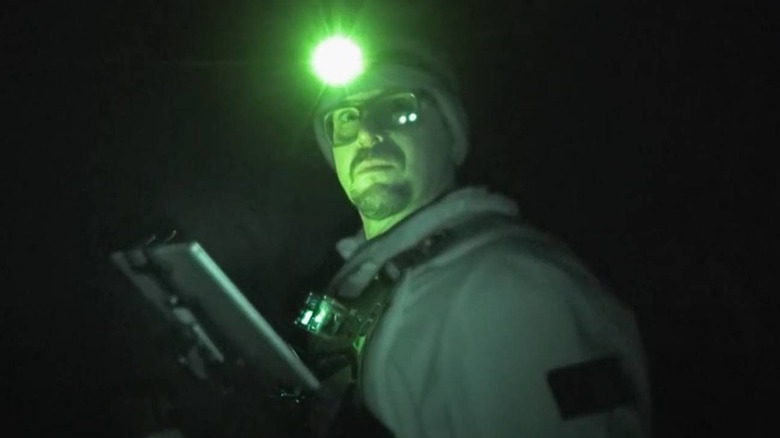 Ghost hunter in the dark