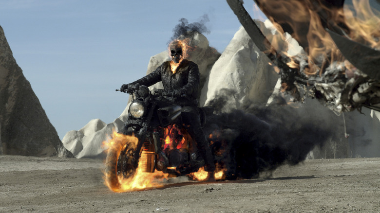 Ghost Rider in full fiery mode