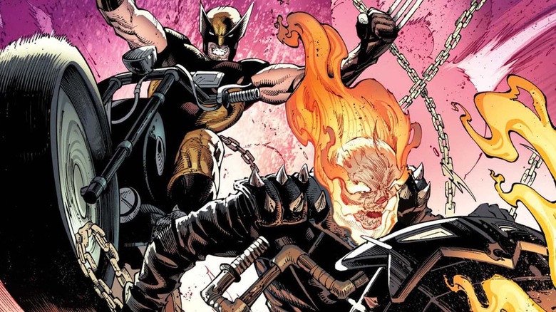 Ghost Rider and Wolverine riding together