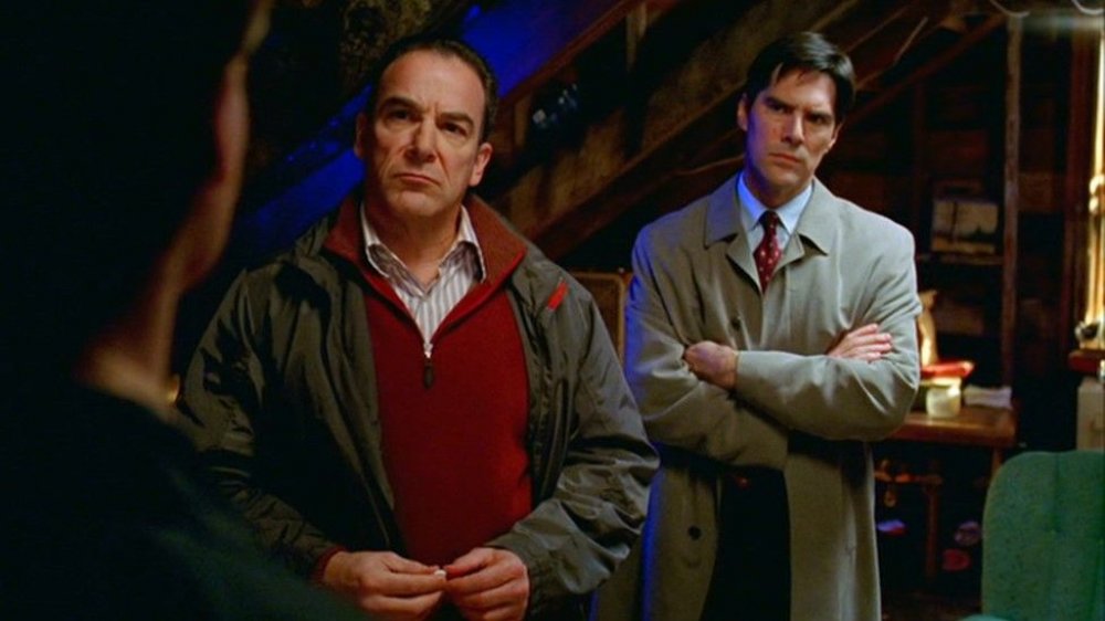 Mandy Patinkin and Thomas Gibson as Jason Gideon and Aaron Hotchner