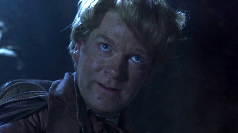 Gilderoy Lockhart lying defeated in the Chamber of Secrets