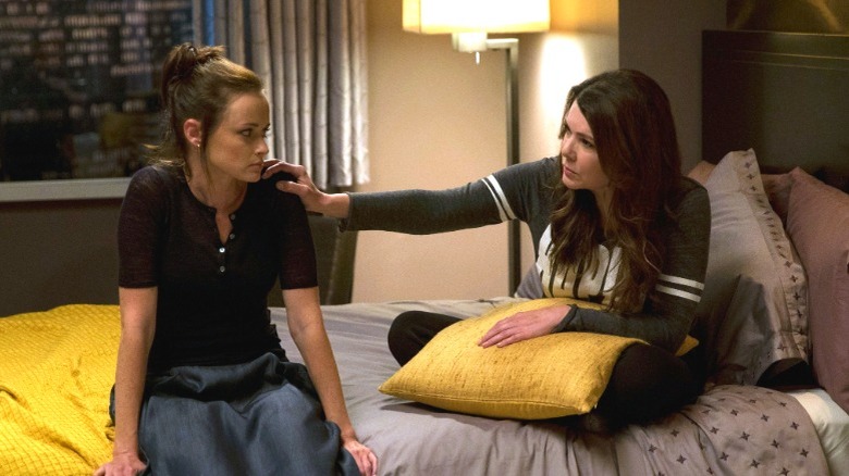 Lorelai comforting Rory