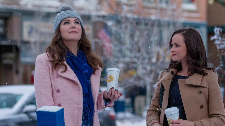 Lorelai and Rory in snow