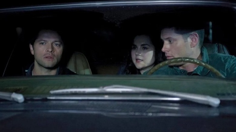 Castiel in Dean's car