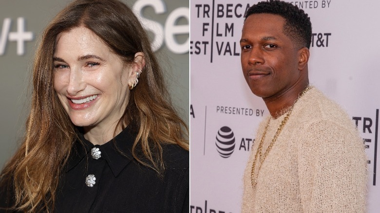 Split photo of Kathryn Hahn and Leslie Odom Jr.