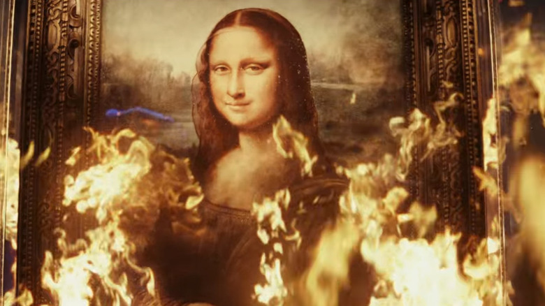 Mona Lisa on fire