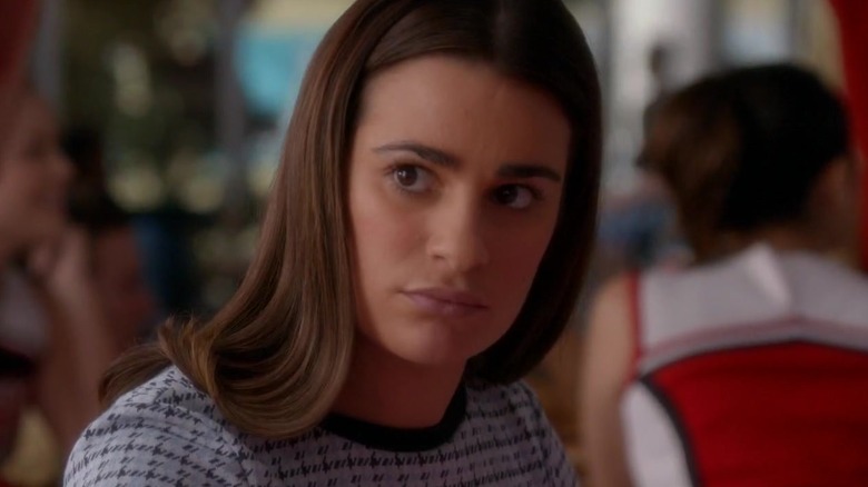 Rachel Berry looking wary