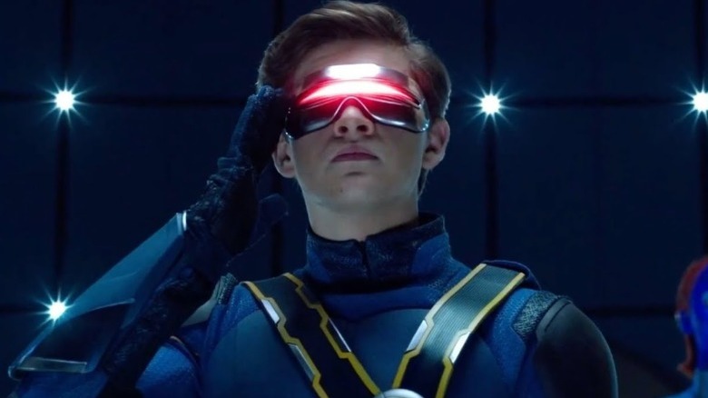 Cyclops using his visor