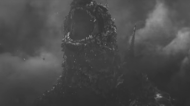 Godzilla roaring