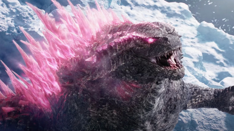 Godzilla glowing pink