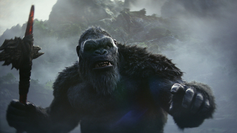 Kong holding axe