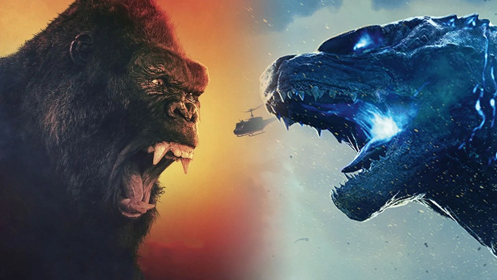 Kong and Godzilla facing off