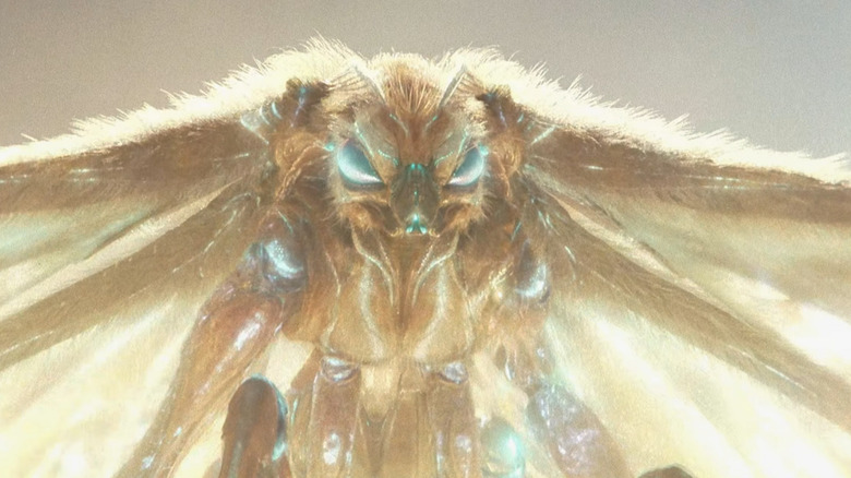 Mothra glowing gold