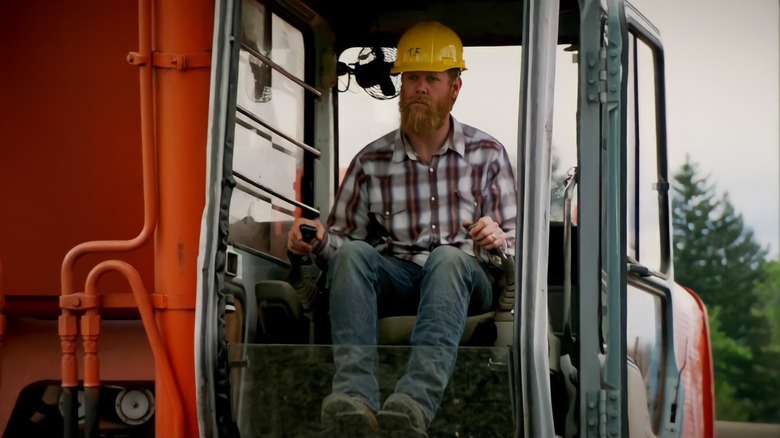 Jimmy Dorsey driving heavy equipment