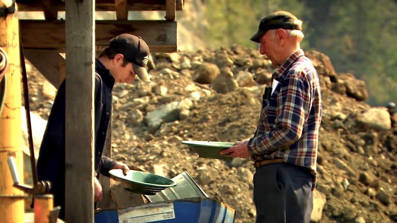 Parker and John mining gold