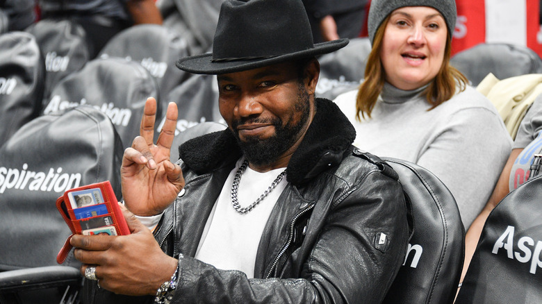 Michael Jai White smiling sitting