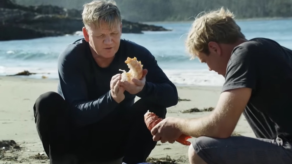 Gordon Ramsay holding lobster