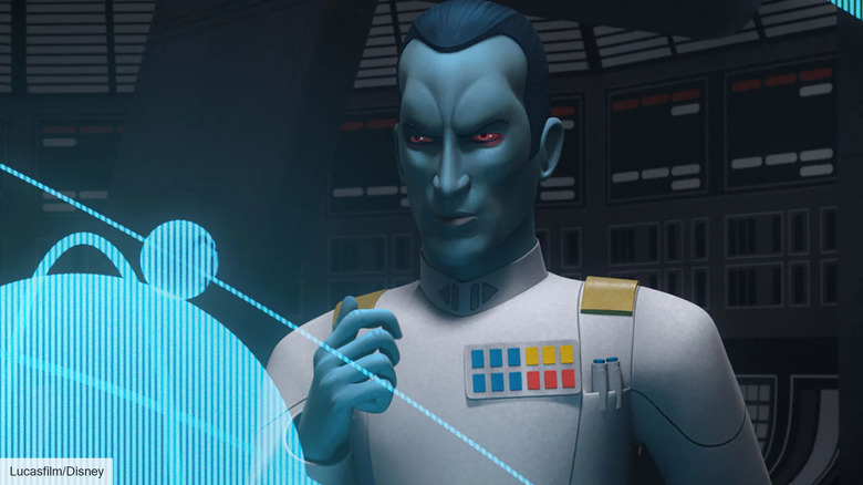 Thrawn looking at hologram