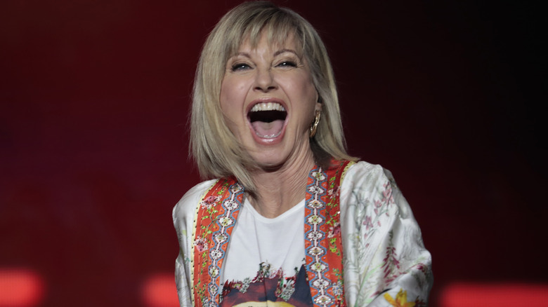 Olivia Newton-John laughing