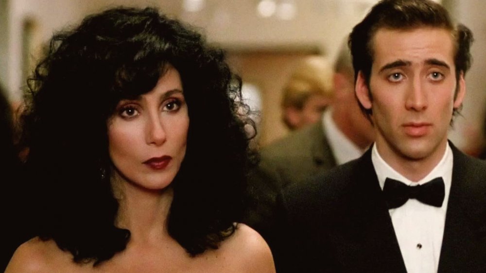 Cher as Loretta Castorini and Nicolas Cage as Ronny Cammareri in Moonstruck