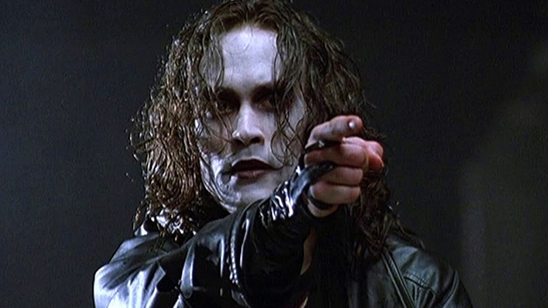 Brandon Lee Eric Draven Crow pointing