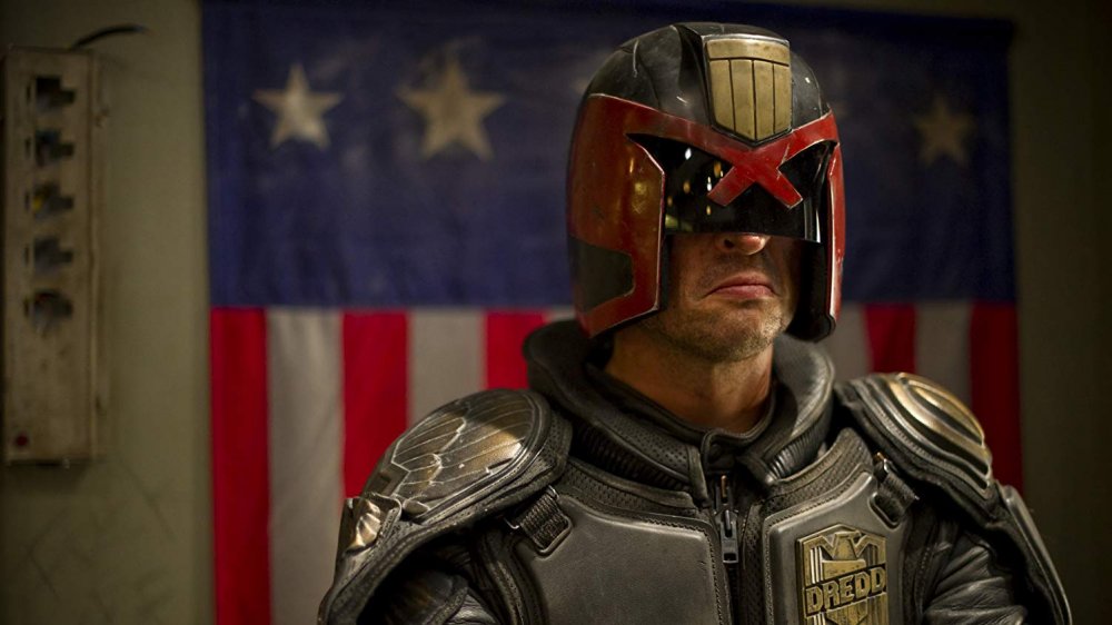 Karl Urban as Dredd in Dredd