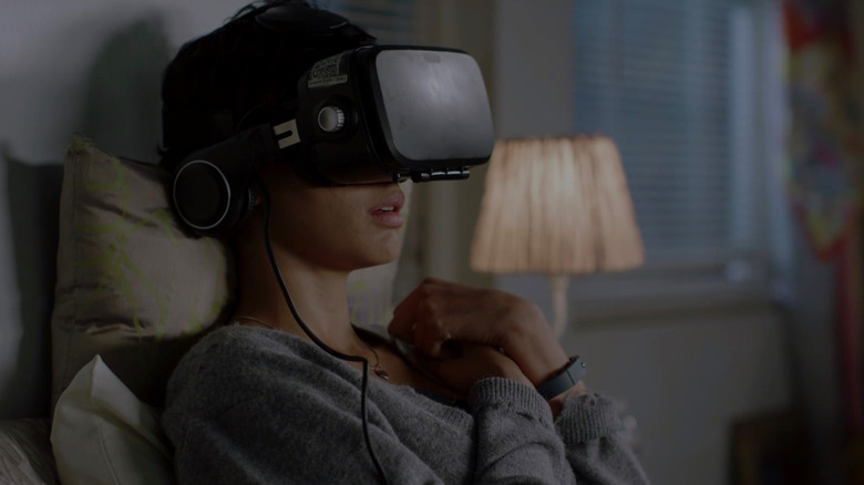 Nora using a VR headset 