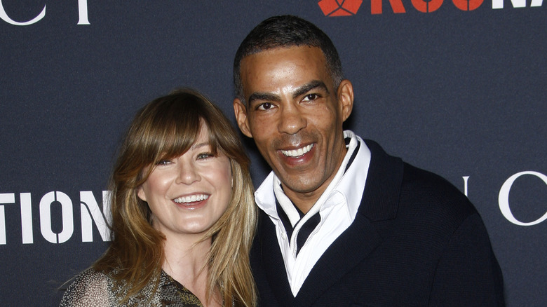 Ellen Pompeo and husband on red carpet