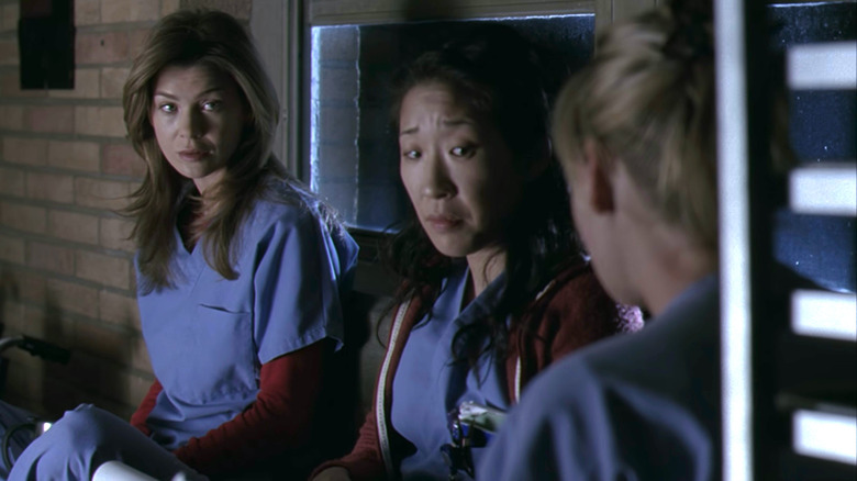 Meredith and Christina look at Izzie