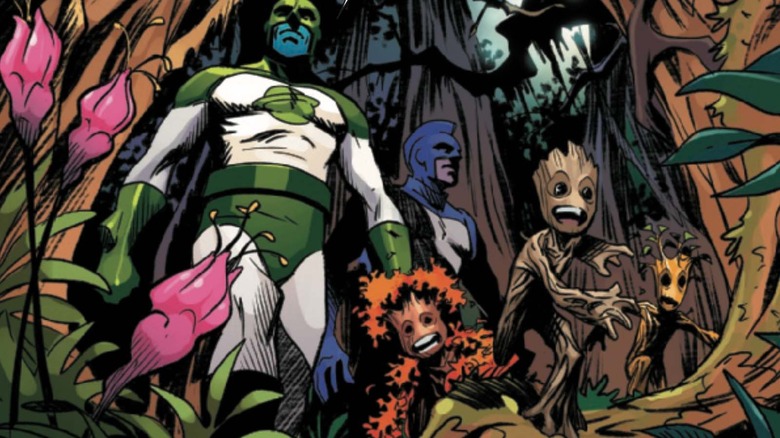 Kree and Groot arrive on Planet X